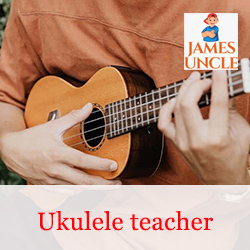 Ukulele teacher Mr. Suman Das in Mukdumpur